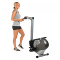 Stamina ATS Air Rower | Rowing Machine | LCD Monitor | Dynamic Air Resistance | Folding Design | Tone Muscle and Improve Heart Health, Black/Chrome