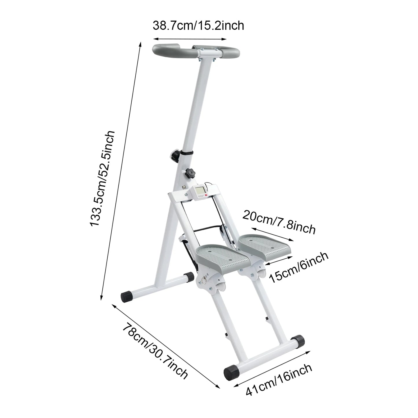 Stair Stepper, Foldable Adjustable Vertical Stair Climber for Full-Body Workout, 1.2Mm Thick Stair Stepper for Home Gym