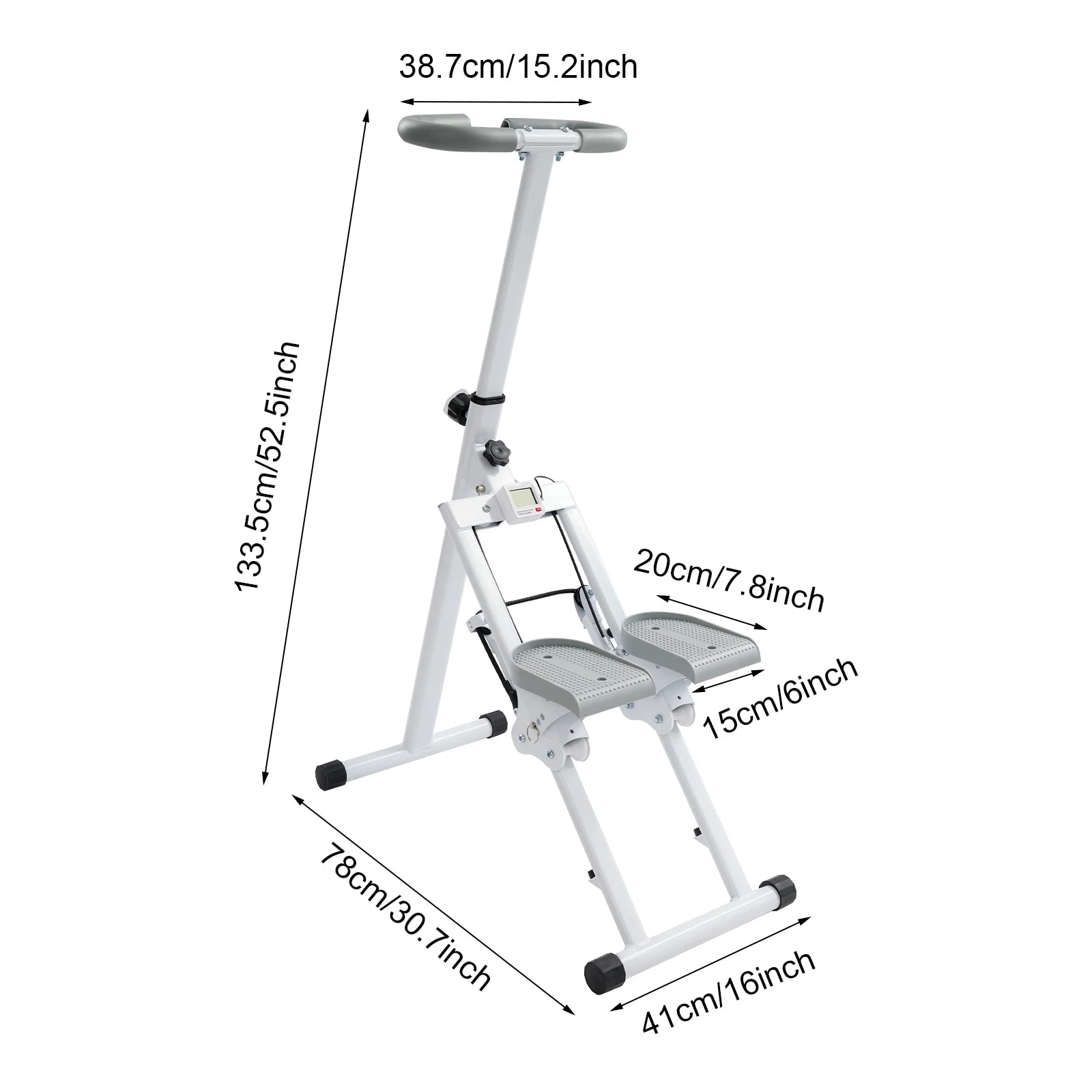 Stair Stepper, Foldable Adjustable Vertical Stair Climber for Full-Body Workout, 1.2Mm Thick Stair Stepper for Home Gym