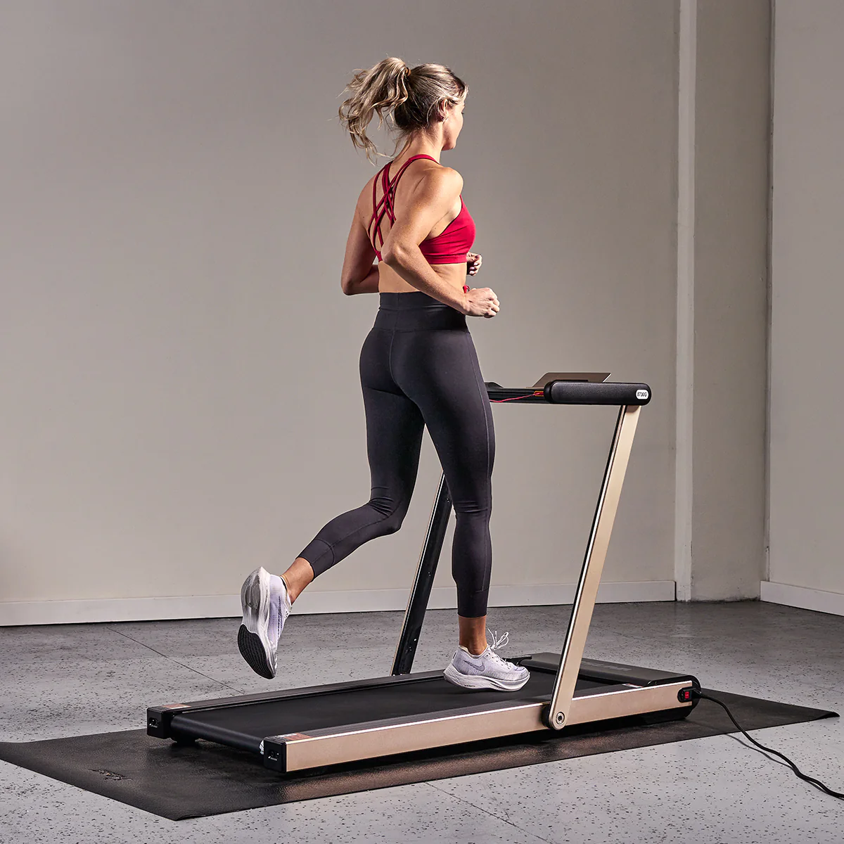 Space Saving Commercial Treadmill, Slim Motorized  W/ Speakers