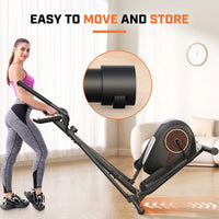 Walnut Stride Pro Heavy Duty Elliptical Machine for Home Gym | 16-Inch Stride, 400LBS Capacity, Ultra-Quiet Low-Impact Cardio for Small Spaces