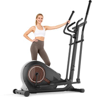 Walnut Stride Pro Heavy Duty Elliptical Machine for Home Gym | 16-Inch Stride, 400LBS Capacity, Ultra-Quiet Low-Impact Cardio for Small Spaces