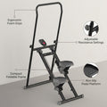 Stair Stepper for Home Gym, Vertical Stair Climber Machine for Full-Body Workout, Compact & Foldable Cardio Stepper with Adjusta
