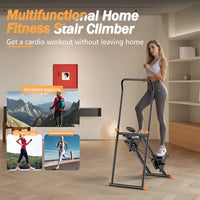 Stair Stepper for Home Gym, Vertical Stair Climber Machine for Full-Body Workout, Compact & Foldable Cardio Stepper with Adjusta