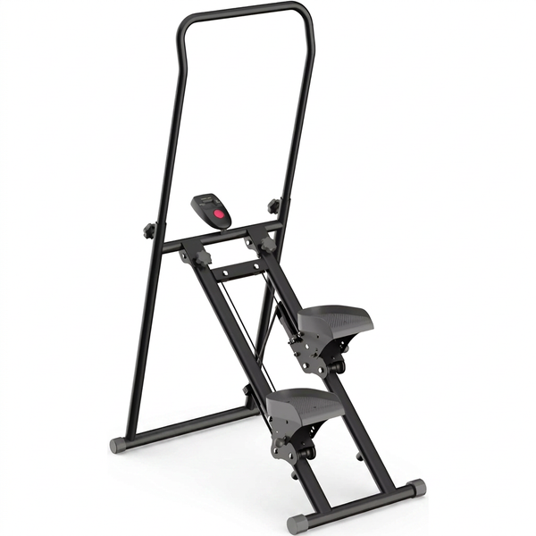 Stair Stepper for Home Gym, Vertical Stair Climber Machine for Full-Body Workout, Compact & Foldable Cardio Stepper with Adjusta